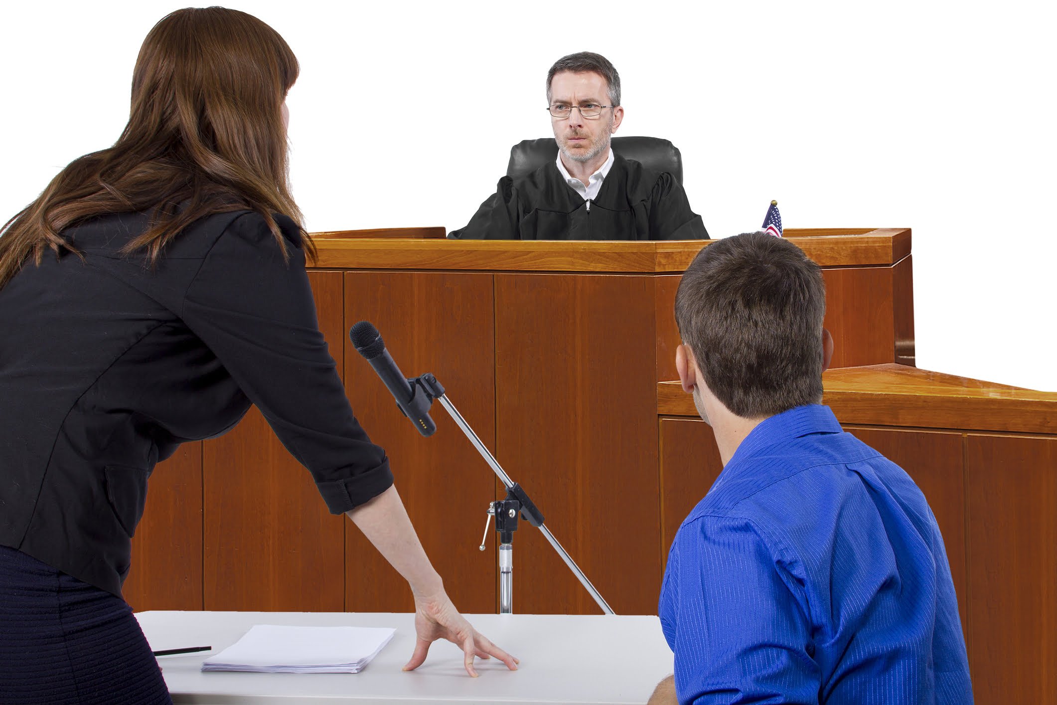 A lawyer representing a client in court used to represent domestic violence arraignments in Vista