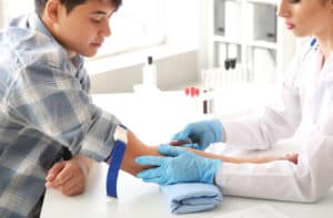 a man getting a dui blood test